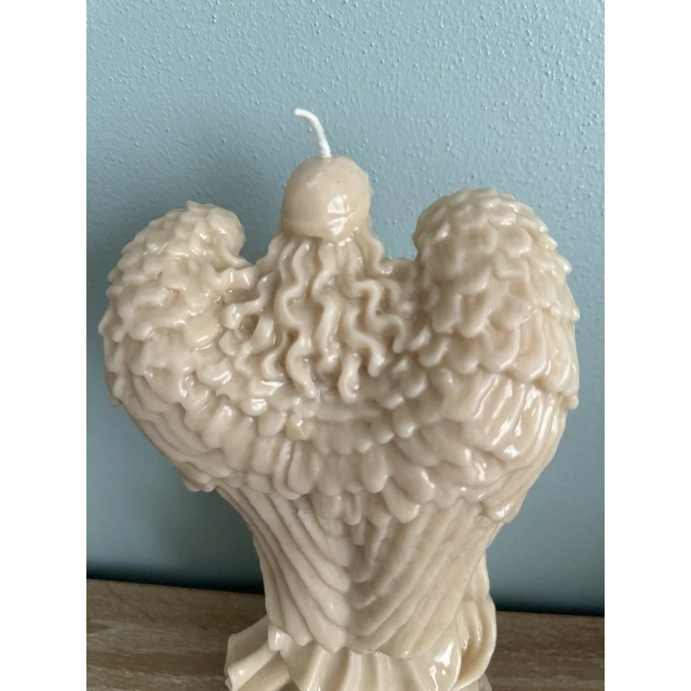 Beautiful Large Carved Angel Candle 11